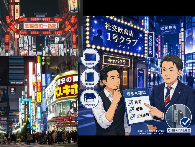 キャバクラ・ホストクラブ・クラブ等の看板